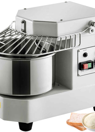 Commercial Food Mixer, 7.3Qt Capacity, 450W Dual Rotating Dough Kneading Machine with Food-grade Stainless Steel Bowl, Security Shield & Timer Included, Baking Equipment for Restaurant Pizzeria