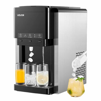 Water Dispenser with Ice Maker, 3-in-1 Countertop Water Dispenser, 35 LBS/24H, 12 Cubes/7 Min Fast Ice Making with 4 LBS Storage, Bullet/Crushed Ices & Cold-Water, for Home, Kitchen, Party