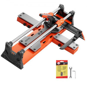24-Inch Manual Tile Cutter, Upgraded Sliding Head Cutting Tool with Spring-Loaded Base, Angle Fence, Tungsten Carbide Cutting Wheel, Alignment Guide, for DIY Pros, Ceramic, Floor, Wall Tiles