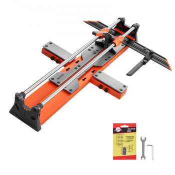 39.4-Inch Manual Tile Cutter, Upgraded Sliding Head Cutting Tool with Spring-Loaded Base, Angle Fence, Tungsten Carbide Cutting Wheel, Alignment Guide, for DIY Pros, Ceramic, Floor, Wall Tiles