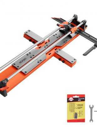 47.2-Inch Manual Tile Cutter, Upgraded Sliding Head Cutting Tool with Spring-Loaded Base, Angle Fence, Tungsten Carbide Cutting Wheel, Alignment Guide, for DIY Pros, Ceramic, Floor, Wall Tiles