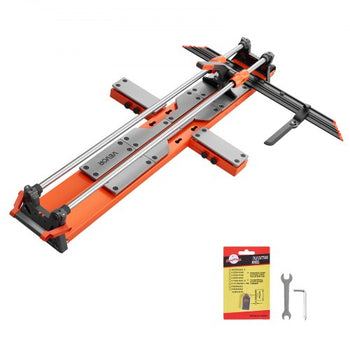 47.2-Inch Manual Tile Cutter, Upgraded Sliding Head Cutting Tool with Spring-Loaded Base, Angle Fence, Tungsten Carbide Cutting Wheel, Alignment Guide, for DIY Pros, Ceramic, Floor, Wall Tiles