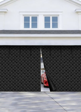 Garage Door Screen for Winter, 18x7FT, Garage Door Insulation Kit, Magnetic Thermal Insulated Door Curtain with 300D Oxford Fabric Heavy Duty Weighted Bottom, Easy Assembly for Garage Door