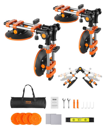 Seamless Seam Setter, 2 Packs Granite Seam Setter with 6 in Vacuum Suction Cups, Seam Joiner for Seam Joining & Leveling, 90°-120° Adjustable, Countertop Installation Tool for Tile Marble Slab