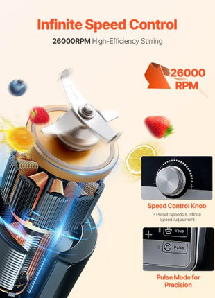 Blender for Smoothies, 85 oz 1400W, Professional Blender with Powerful Motor, Multi-Functional Food Processing Blender with Noise Cover for Smoothie/Milkshake/Juice, Fits for Kitchen