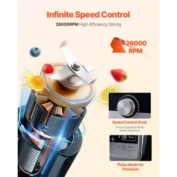 Blender for Smoothies, 85 oz 1400W, Professional Blender with Powerful Motor, Multi-Functional Food Processing Blender with Noise Cover for Smoothie/Milkshake/Juice, Fits for Kitchen