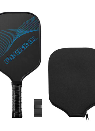 Pickleball Paddle, T700 Carbon Fiber Surface & Honeycomb Core, Professional Pickleball Paddle with Increased Power & Control & Spin, Pro Pickle Ball Racket for Adults, Men & Women, Blue
