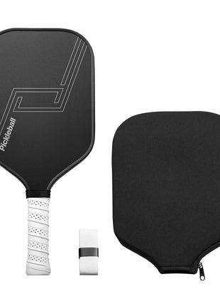Pickleball Paddle, T700 Carbon Fiber Surface & Honeycomb Core, Professional Pickleball Paddle with Increased Power & Control & Spin, Pro Pickle Ball Racket for Adults, Men & Women, Black