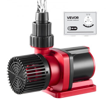 Aquarium 24V DC Water Pump, 100W, 2642 GPH Marine Wavemaker Return Pump with Controller, Adjustable Flow, Feed Mode, 19.7 ft Max Lift, for Saltwater Freshwater Fish Tank Sump Pond Circulation