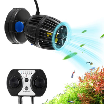 Aquarium Wave Maker, 10W, 1057 GPH Quiet and Strong DC Powerhead, Adjustable Fish Tank Circulation Pump with Controller, Strong Magnetic Base, 360° Rotating Wavemaker, for Freshwater Saltwater