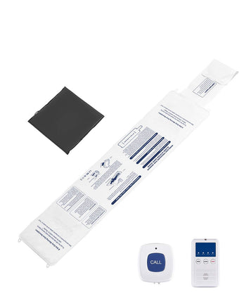 Early Alert Bed Alarm System, Wireless Bed and Chair Sensor Pad with Call Button & Pager, Pre-Alert Safety Bed Alarms and Fall Prevention for Elderly, Dementia Patients, and Adults