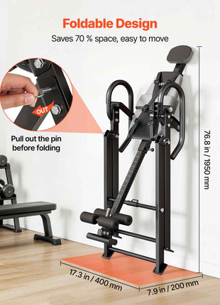 Inversion Table, 300 lbs Capacity Heavy Duty Back Inverter Stretcher, Inverted Table with Stable Structure, Dual-Roller Locking, Decompression Tables for Shoulders, Neck, Back, Knees