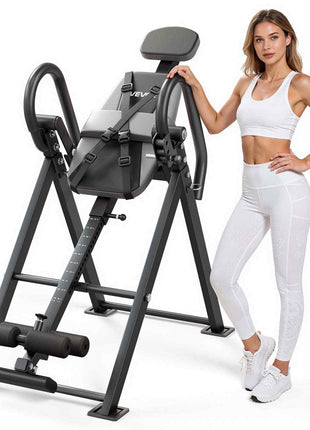 Inversion Table, 300 lbs Capacity Heavy Duty Back Inverter Stretcher, Inverted Table with Stable Structure, Dual-Roller Locking, Decompression Tables for Shoulders, Neck, Back, Knees