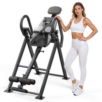 Inversion Table, 300 lbs Capacity Heavy Duty Back Inverter Stretcher, Inverted Table with Stable Structure, Dual-Roller Locking, Decompression Tables for Shoulders, Neck, Back, Knees
