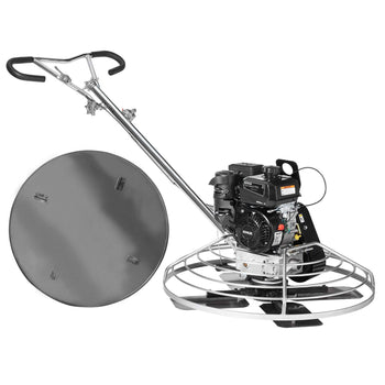 Power Trowel, 38” Walk-Behind Cement Trowel with Float Pan, 6HP Gas-Powered Smooth Concrete Surface Finisher, Heavy Duty Commercial Screed Concrete Cement with Finishing Blade, Orange