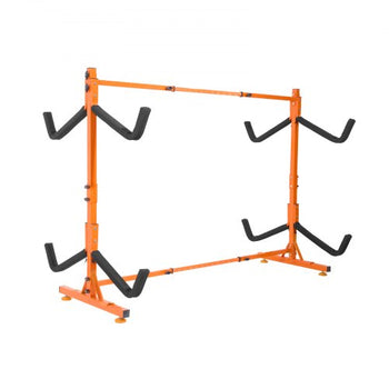 Freestanding Kayak Storage Rack, Kayak Stand for 4 Kayak Canoe Paddleboard, Heavy-duty Steel Kayak Hanger Holder with Padded Arms and Adjustable Width, 220LBS Max Load, for Indoor Outdoor Garage