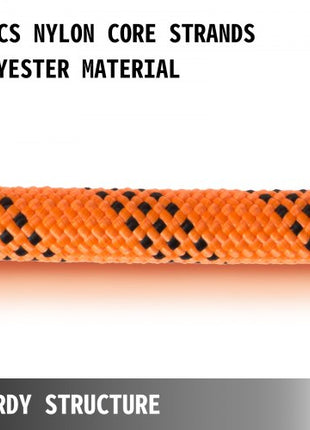 Polyester Rope 9/16" x 200', Load and Pulling Rope, 8600lbs Breaking Strength(Not suitable for rocking climbing, mountain climbing, hanging people, etc.)