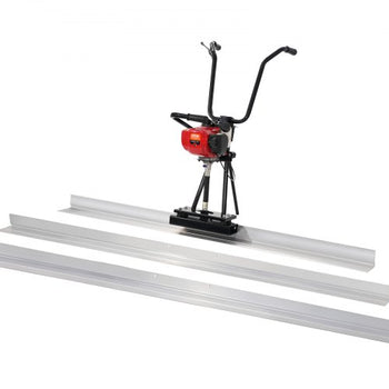 Gas Concrete Power Screed, 6ft/8ft/11ft Aluminum Board Straight Edge Bar Set, 4 Stroke Cement Finishing Vibrating Motor w/ Height Adjustable Handles, High Efficient Concrete Tool 6500RPM