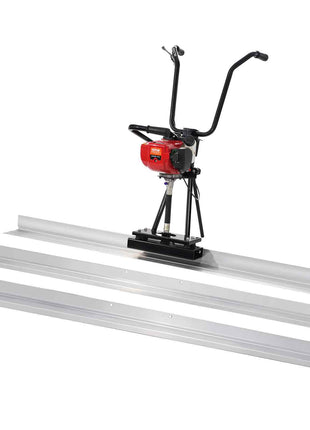 Gas Concrete Power Screed, 6ft/8ft/11ft Aluminum Board Straight Edge Bar Set, 4 Stroke Cement Finishing Vibrating Motor w/ Height Adjustable Handles, High Efficient Concrete Tool 6500RPM