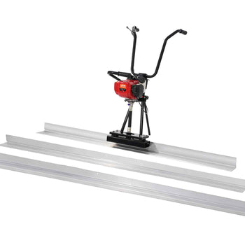 Gas Concrete Power Screed, 6ft/8ft/11ft Aluminum Board Straight Edge Bar Set, 4 Stroke Cement Finishing Vibrating Motor w/ Height Adjustable Handles, High Efficient Concrete Tool 6500RPM