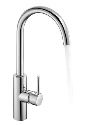 Touchless Kitchen Bar Sink Faucet, Single Handle Automatic Motion Sensor Bathroom Faucet, Hands-Free Adjustable Cold Hot Water Mixer Flexible Swivel for 9/16 in Pipe,Chrome Plated Silver