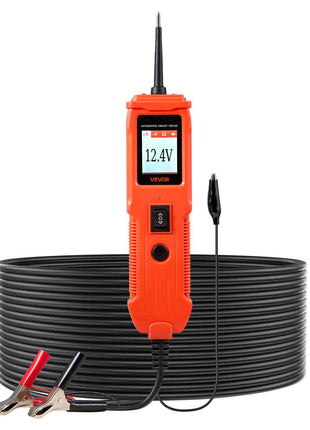 Automotive Circuit Tester, 8 - 35 DCV Power Circuit Probe Tester with TFT Color Display and Lighting, Automotive Power Tester Probe with 13 ft / 4 m Cable, ABS Shell Electrical Detector Finder