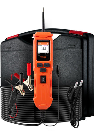Automotive Circuit Tester, 8 - 35 DCV Power Circuit Probe Tester with TFT Color Display and Lighting, Automotive Power Tester Probe with 19.7 ft / 6 m Cable, 2-in-1 Electrical Detector Finder