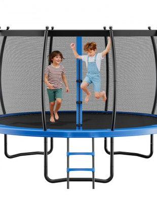 Outdoor Trampoline, 15FT Recreational Trampoline, ASTM Approved Trampolines with Enclosure Net & Thickened Pad, Max 470 lbs Weight Capacity, Anti-Rust Backyard Trampolines for Kids & Adults