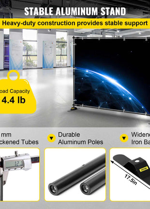 Backdrop Banner Stand 8 x 8 Ft Adjustable Heavy Duty Background Stand with 1 Carrying Bag, Backdrop Stand for Parties Wedding Photo Booth Trade Show