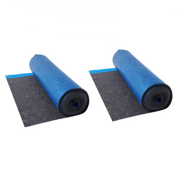 Floor Underlayment 400 sq. ft, 3mm Laminate Flooring Padding with Attached Vapor Barrier, Heavy Duty Fiber+PE Film, Soundproofing & Noise Reduction for Vinyl & Wood(2 Rolls x 200 sq. ft)