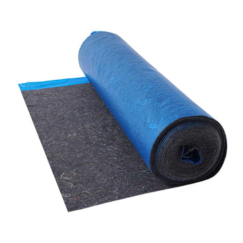 Floor Underlayment 100 sq. ft/Roll, 3 mm Thick Laminate Flooring Padding with Attached Vapor Barrier, Heavy Duty Fiber + PE Film, Soundproofing & Noise Reduction, Ideal for Vinyl Wood