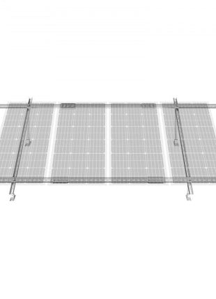 Solar Panel Mounting Brackets, 30°-60° Adjustable Multi-Pieces Solar Panel Brackets for 1-4PCS Solar Panels, Carbon Steel Ground Mount Solar Panel Stand for Farms, RVs, Boats, Off-Grid System