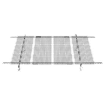 Solar Panel Mounting Brackets, 30°-60° Adjustable Multi-Pieces Solar Panel Brackets for 1-4PCS Solar Panels, Carbon Steel Ground Mount Solar Panel Stand for Farms, RVs, Boats, Off-Grid System