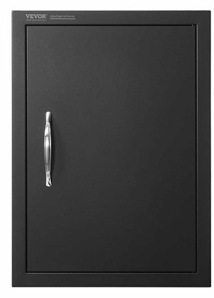 BBQ Access Door, 16W x 22H Inch Single Outdoor Kitchen Door, Cold Plate Flush Mount Door, Wall Vertical Door with Handle, for BBQ Island, Grilling Station, Outside Cabinet