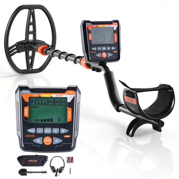 Metal Detector for Adults, 10", Professional High Accuracy Gold Detector, IP68 Waterproof Search Coil with Display, Headphones, 5 Modes, Adjustable Length, for Detecting Gold Treasure Hunting