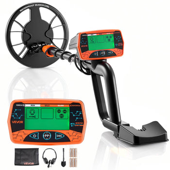 Metal Detector for Adults, 8", Professional High Accuracy Gold Detector, IP68 Waterproof Search Coil with Display, Headphones, 3 Modes, Adjustable Length, for Detecting Gold Treasure Hunting