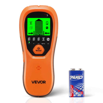 Stud Finder Wall Scanner, 5 in 1, Electronic Wall Stud Detector with Smart Sensor, High-Definition LCD Display and Audio Alarm, for the Center and Edge of Metal, AC Wire, Joists, Pipes, Orange
