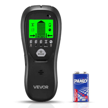 Stud Finder Wall Scanner, 5 in 1, Electronic Wall Stud Detector with Smart Sensor, High-Definition LCD Display and Audio Alarm, for the Center and Edge of Metal, AC Wire, Joists, Pipes, Black