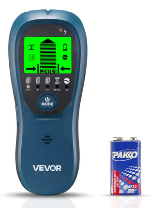 Stud Finder Wall Scanner, 5 in 1, Electronic Wall Stud Detector with Smart Sensor, High-Definition LCD Display and Audio Alarm, for the Center and Edge of Metal, AC Wire, Joists, Pipes, Blue