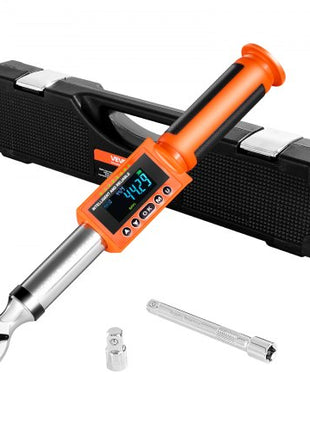 Digital Torque Wrench, 3/8 Inch Drive, 0-99.57 lbf-ft / 0-135 N.m, 72-Tooth, ±2% High Accuracy Electronic Torque Wrench with Preset Value, Buzzer and LED Notification, for Automotive Motorcycle