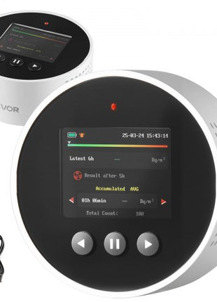 Radon Air Quality Meter Detector for Home 3.3Bq/m³ to 37kBq/m³ Battery Powered