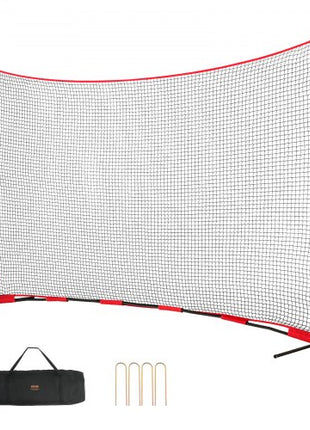 Barricade Backstop Net, 16x10 ft Ball Sports Barrier Netting, Portable Practice Equipment with Carry Bag, Protection Screen for Baseball Softball Lacrosse Soccer Hockey Training, for Backyard