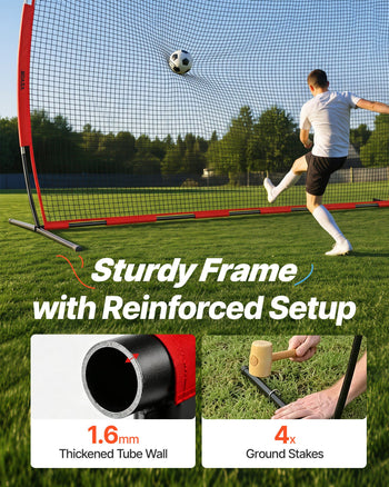 Barricade Backstop Net, 20x10 ft Ball Sports Barrier Netting, Portable Practice Equipment with Carry Bag, Protection Screen for Baseball Softball Lacrosse Soccer Hockey Training, for Backyard