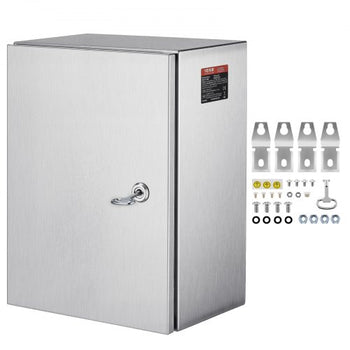 NEMA Stainless Steel Enclosure, 16 x 12 x 8\'\' NEMA 4X Steel Electrical Box, IP66 Waterproof & Dustproof, Outdoor/Indoor Electrical Junction Box, with Mounting Plate