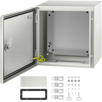 NEMA Steel Enclosure, 12 x 12 x 8\'\' NEMA 4X Steel Electrical Box, IP66 Waterproof & Dustproof, Outdoor/Indoor Electrical Junction Box, with Mounting Plate