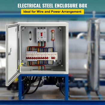 NEMA Steel Enclosure, 16 x 16 x 6\'\' NEMA 4X Steel Electrical Box, IP66 Waterproof & Dustproof, Outdoor/Indoor Electrical Junction Box, with Mounting Plate