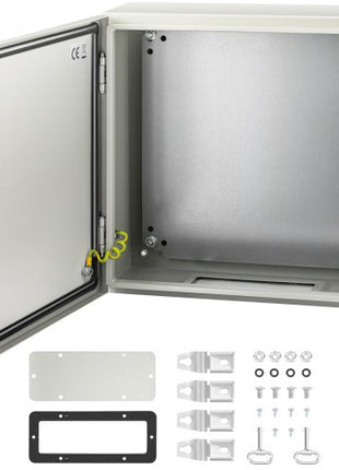 NEMA Steel Enclosure, 16 x 16 x 6\'\' NEMA 4X Steel Electrical Box, IP66 Waterproof & Dustproof, Outdoor/Indoor Electrical Junction Box, with Mounting Plate