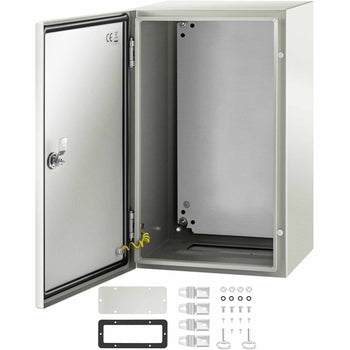NEMA Steel Enclosure, 20 x 12 x 10\'\' NEMA 4X Steel Electrical Box, IP66 Waterproof & Dustproof, Outdoor/Indoor Electrical Junction Box, with Mounting Plate