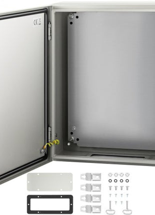NEMA Steel Case, 20x16x6'' NEMA 4X Metal Electric Enclosure, IP66 Water & Dust Resistant, Suitable for Both Outdoor/Indoor Use, Includes Mounting Plate