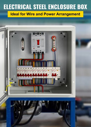 NEMA Steel Enclosure, 20 x 20 x 6\'\' NEMA 4X Steel Electrical Box, IP66 Waterproof & Dustproof, Outdoor/Indoor Electrical Junction Box, with Mounting Plate
